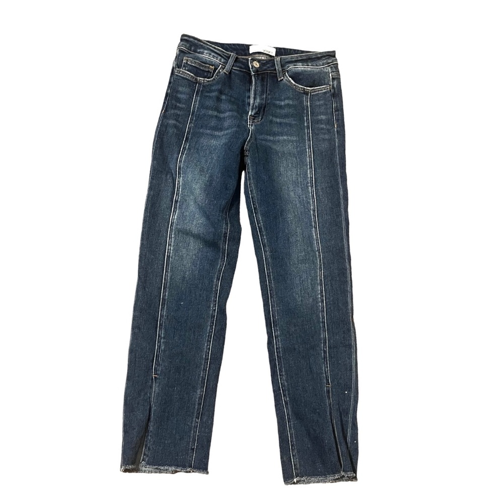 Vervet by flying money high rise crop ankle slit jeans